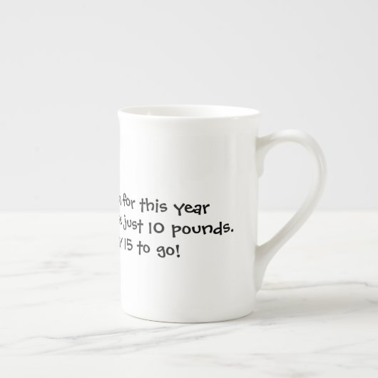 Tasse En Porcelaine Gal humoristique sur le poids (Droite)