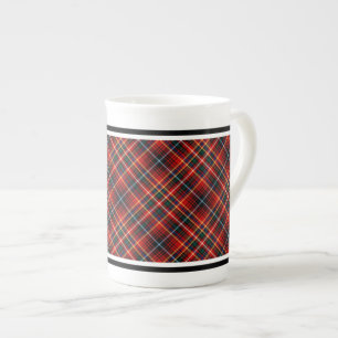 Tasse En Porcelaine Gamme Innes Tartan Rouge et noir Plaid