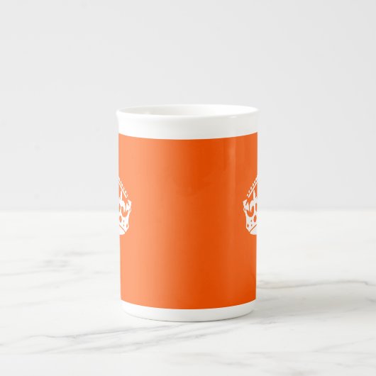 Tasse En Porcelaine GARDER CALM CROWN sur Orange Personnaliser it (Devant)
