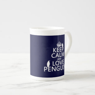 Tasse En Porcelaine Gardez le calme et aimez les pingouins (toute