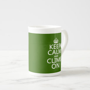 Tasse En Porcelaine Gardez le calme et élevez-vous sur (la couleur
