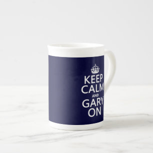 Tasse En Porcelaine Gardez le calme et Gary sur (toute couleur)