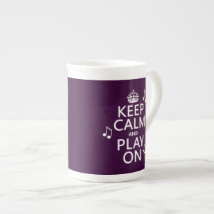 Tasse En Porcelaine Gardez le calme et le jeu dessus - des notes de