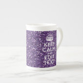 Tasse En Porcelaine Gardez le mauve calme et pourpre (Devant droit)