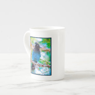 Tasse En Porcelaine Geai de Steller - Photographie originale