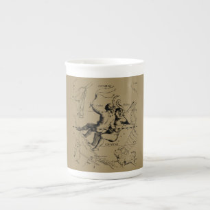 Tasse En Porcelaine Gemini Constellation Zodiac Hevelius 1690