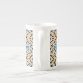 Tasse En Porcelaine Geometric Moroccan Tile & Orange Pattern (Dos)