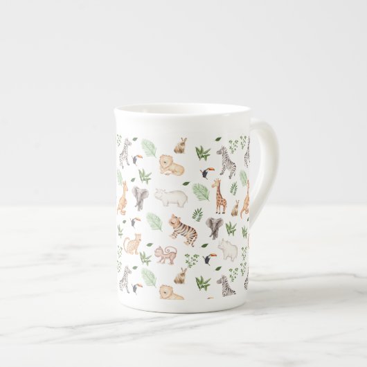 Tasse En Porcelaine gibier Animal With Jungle Tree (Devant droit)