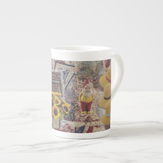 Tasse En Porcelaine gnome dans mon jardin (Devant droit)