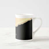 Tasse En Porcelaine Gold Agate & Parties scintillant, Gold Name sur Bl (Droite)