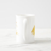 Tasse En Porcelaine Gold Paint Stroke Ajouter un nom (Dos)