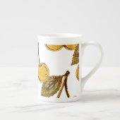 Tasse En Porcelaine Golden Metallic Cherries Pattern (Droite)