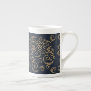 Tasse En Porcelaine Golden Swirls