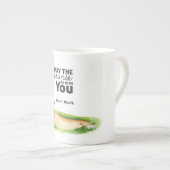 Tasse En Porcelaine Golf May the course be with you from Golfer Name (Devant droit)