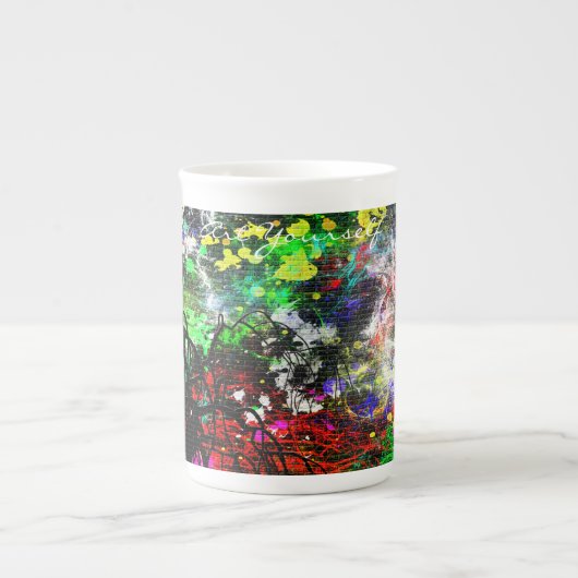 Tasse En Porcelaine Graffiti Brick Wall (Devant)