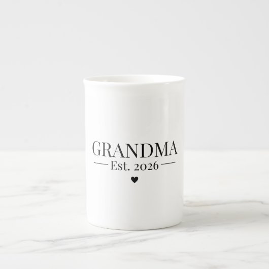 Tasse En Porcelaine Grandma Established 2026 (Devant)
