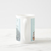 Tasse En Porcelaine Grange côtière bois aqua bleu étoile coquillages (Dos)