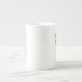 Tasse En Porcelaine Graphique de crâne et de fumée (Devant)