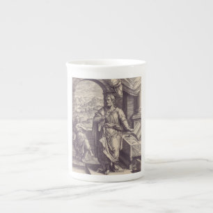 Tasse En Porcelaine Gravure de saint Matthieu, inspiration divine