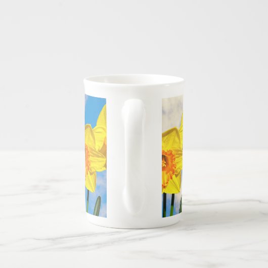 Tasse En Porcelaine Groupe de Daffodils Médaille d'or Fleurs (Dos)