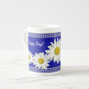 Tasse En Porcelaine Guirlande blanche heureuse