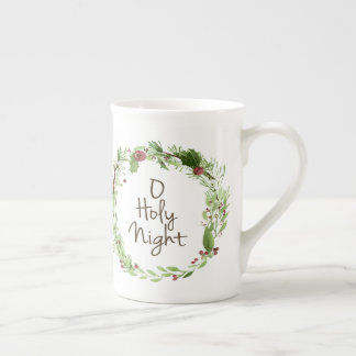 Tasse En Porcelaine guirlande sainte d'aquarelle de nuit d'o