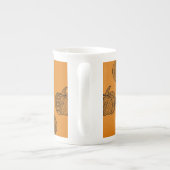 Tasse En Porcelaine Halloween boho Zentangle ® inspiré citrouille Auto (Dos)