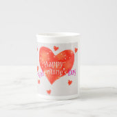 Tasse En Porcelaine Happy Valentine's Day (Devant)