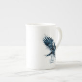 Tasse En Porcelaine Harry Potter | RAVENCLAW™ Raven Watercolor (Devant droit)