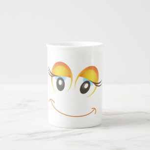 TASSE EN PORCELAINE HEUREUSE FILLE FACE