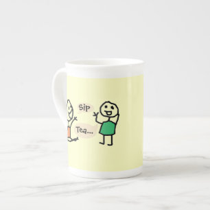 Tasse En Porcelaine Hey Wanna Sip Tea Bone China Cups par RoseWrites