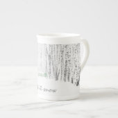 Tasse En Porcelaine Histoire de Noël blanche (Devant droit)