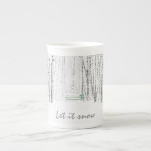 Tasse En Porcelaine Histoire de Noël blanche