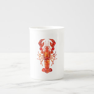 Tasse En Porcelaine Homard polygonal rouge