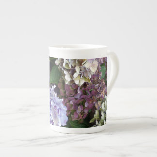Tasse En Porcelaine Hortensias pourpres de 1 bleu de lavande