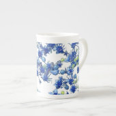 Tasse En Porcelaine hydrangea bgc transparent (Devant droit)