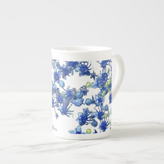 Tasse En Porcelaine hydrangea bgc transparent (Devant droit)