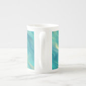 Tasse En Porcelaine Hydrangea bleu texture ondulée (Dos)