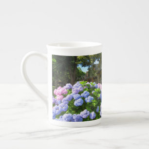 Tasse En Porcelaine Hydrangées bleues et roses - Martha's Vineyard