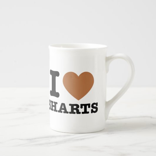 Tasse En Porcelaine I Heart Sharts Funny Icon Graphisme (Droite)