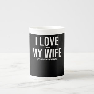 Tasse En Porcelaine I Love My Wife Funny Art Don