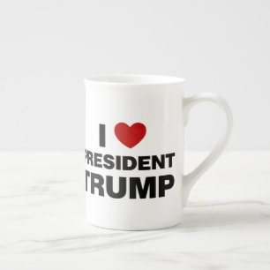 Tasse En Porcelaine I Love Président Trump Heart