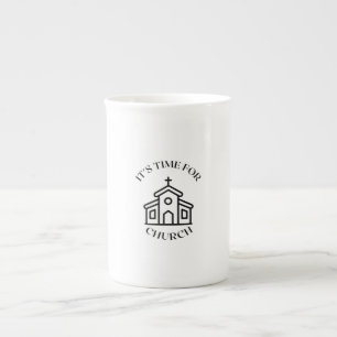 TASSE EN PORCELAINE IL EST TEMPS D'ÉGLISE