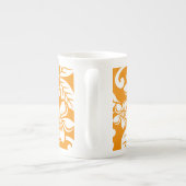 TASSE EN PORCELAINE ÎLE PLUMERIA (ORANGE) (Dos)