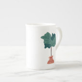 Tasse En Porcelaine Illustration Plante Fiddle Tree Maison de verdure (Devant droit)