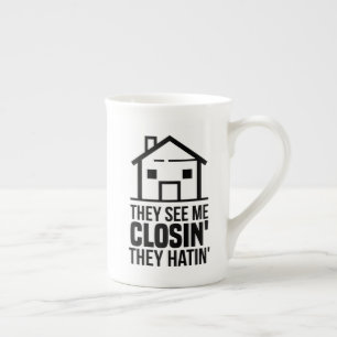 Tasse En Porcelaine Ils Me Voient Fermer L'Agent Immobilier