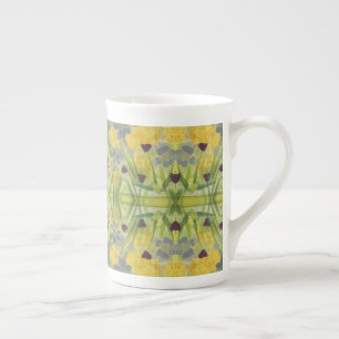 Tasse En Porcelaine Impression de cœur floral aquarelle