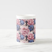 Tasse En Porcelaine Impression florale (Devant)
