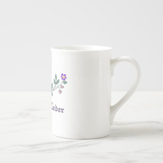 Tasse En Porcelaine Impression Médicale Codeur bleu CS (Droite)