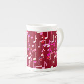 Tasse En Porcelaine Impression musicale - bordeaux, multi (Devant droit)